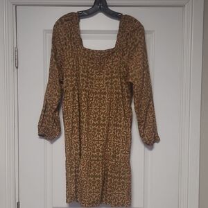 Universal Thread Brown Bishop Sleeve Dress